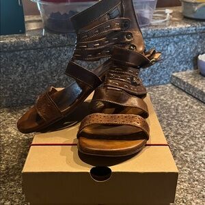 Bed Stu Brown Multi-Strap Gladiator Sandals